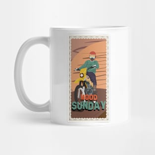 sunday mood trail vintage retro Mug